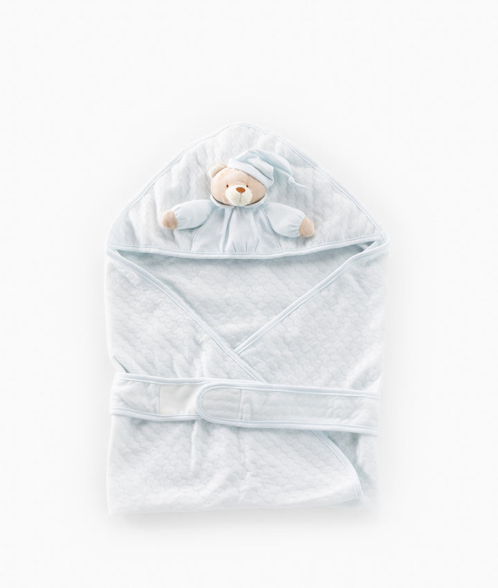 3D Bear Swaddle - Blue