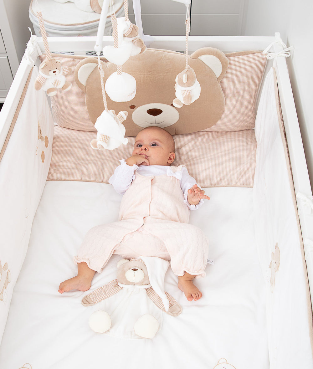 4pc Cot Bumper Set - Beige