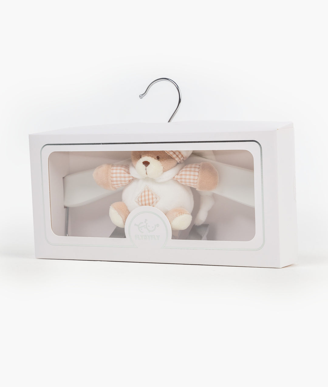 Wooden Hanger with Clips - Beige