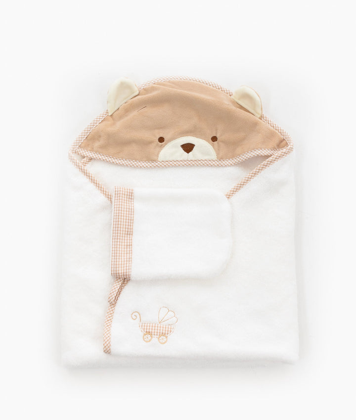 Baby Bear Bath Towel - Beige