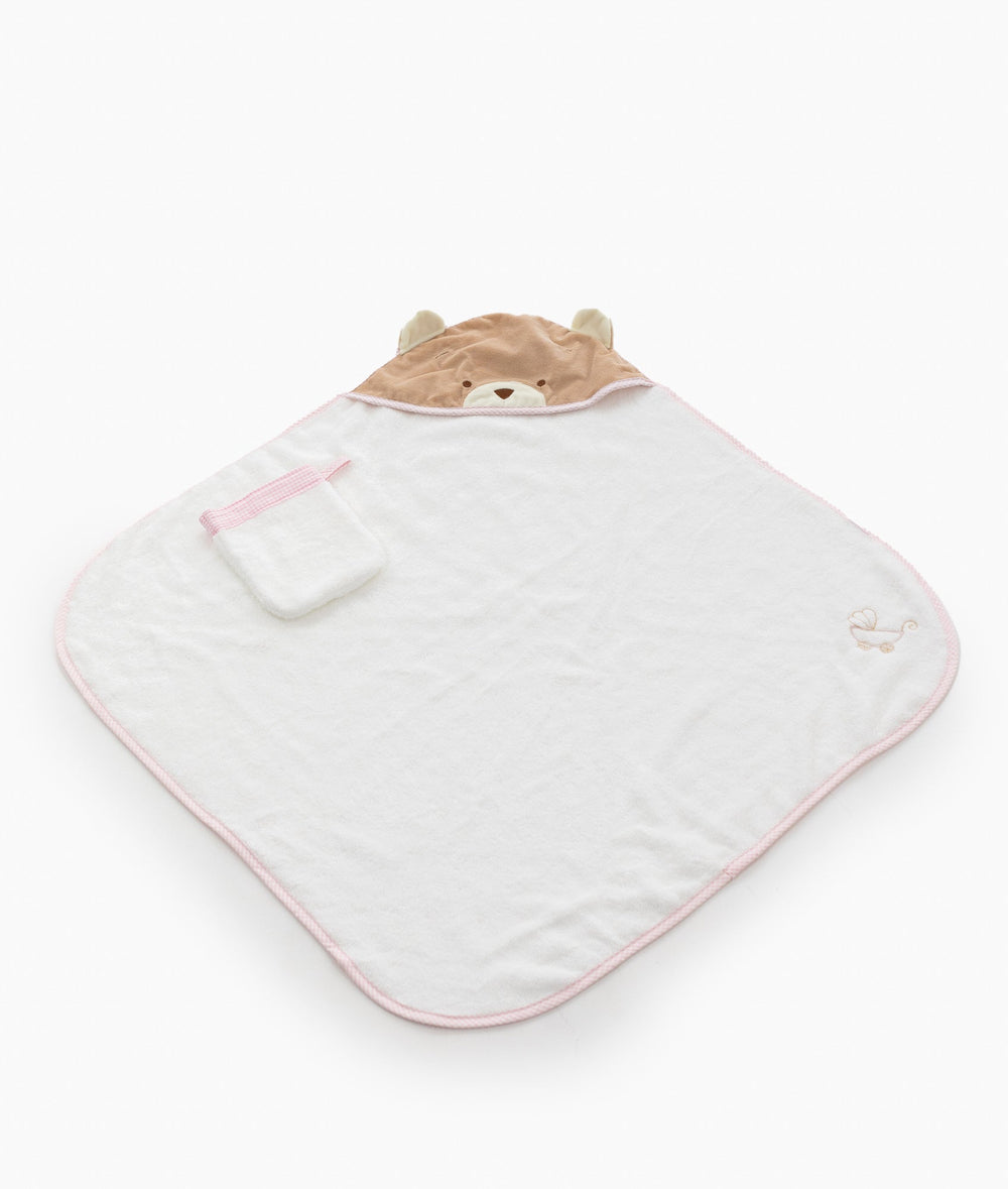 Baby Bear Bath Towel - Pink