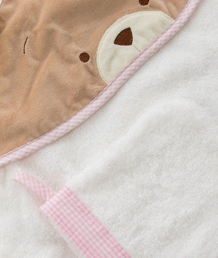 Baby Bear Bath Towel - Pink