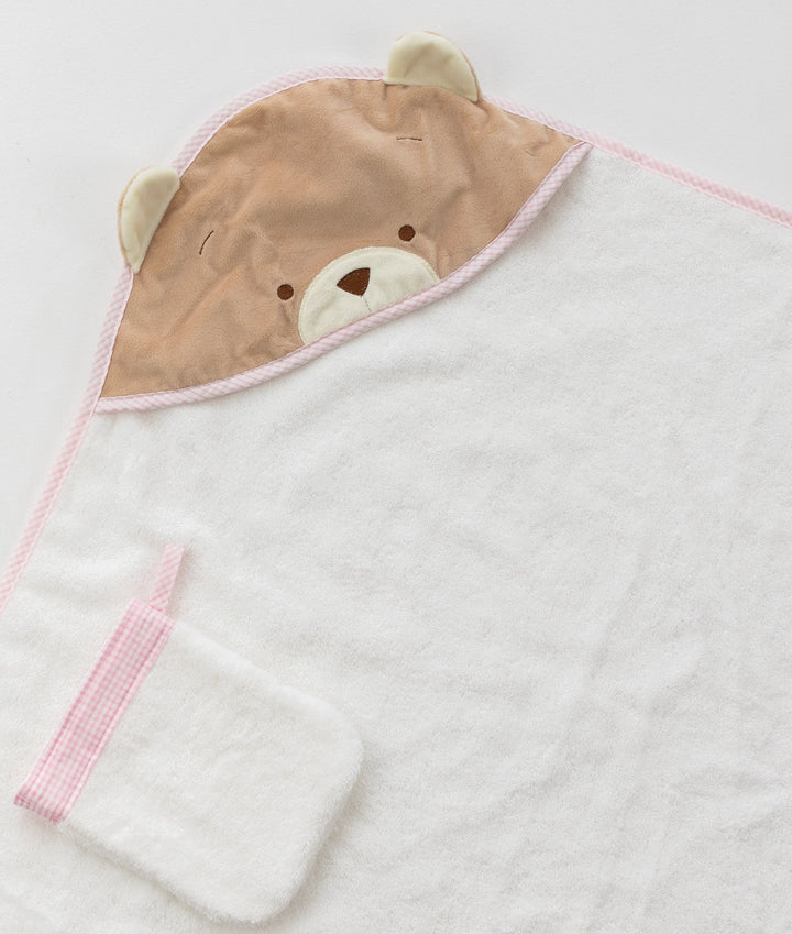 Baby Bear Bath Towel - Pink