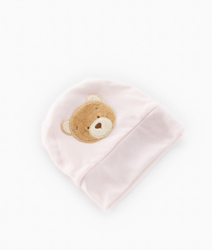 Baby Cotton Beanie - Pink