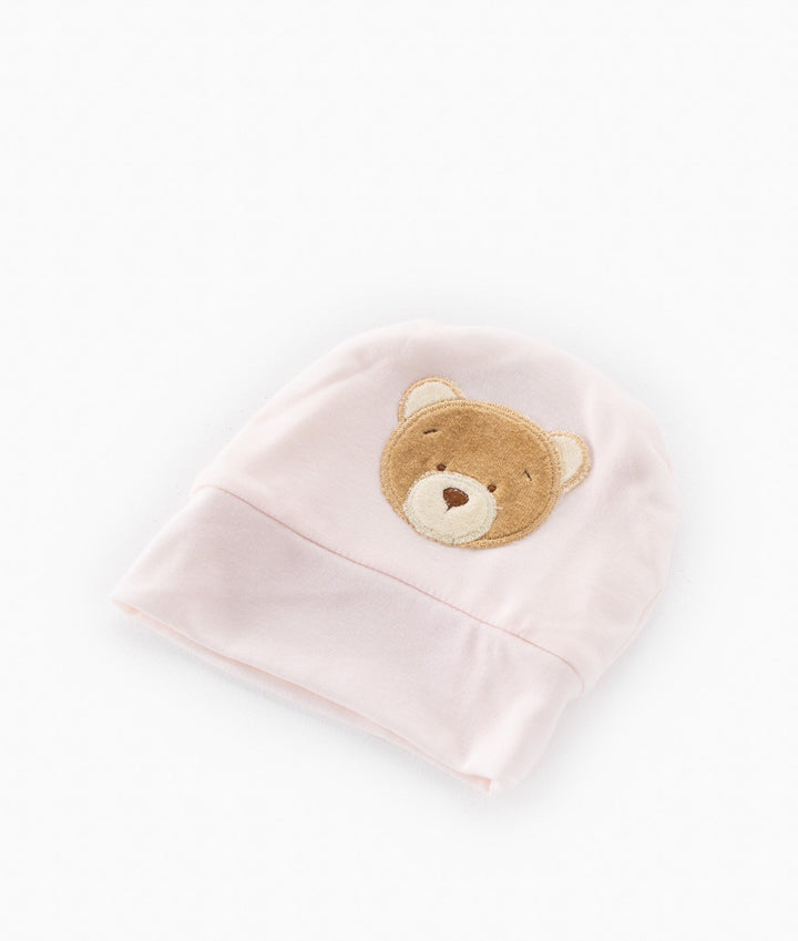 Baby Cotton Beanie - Pink