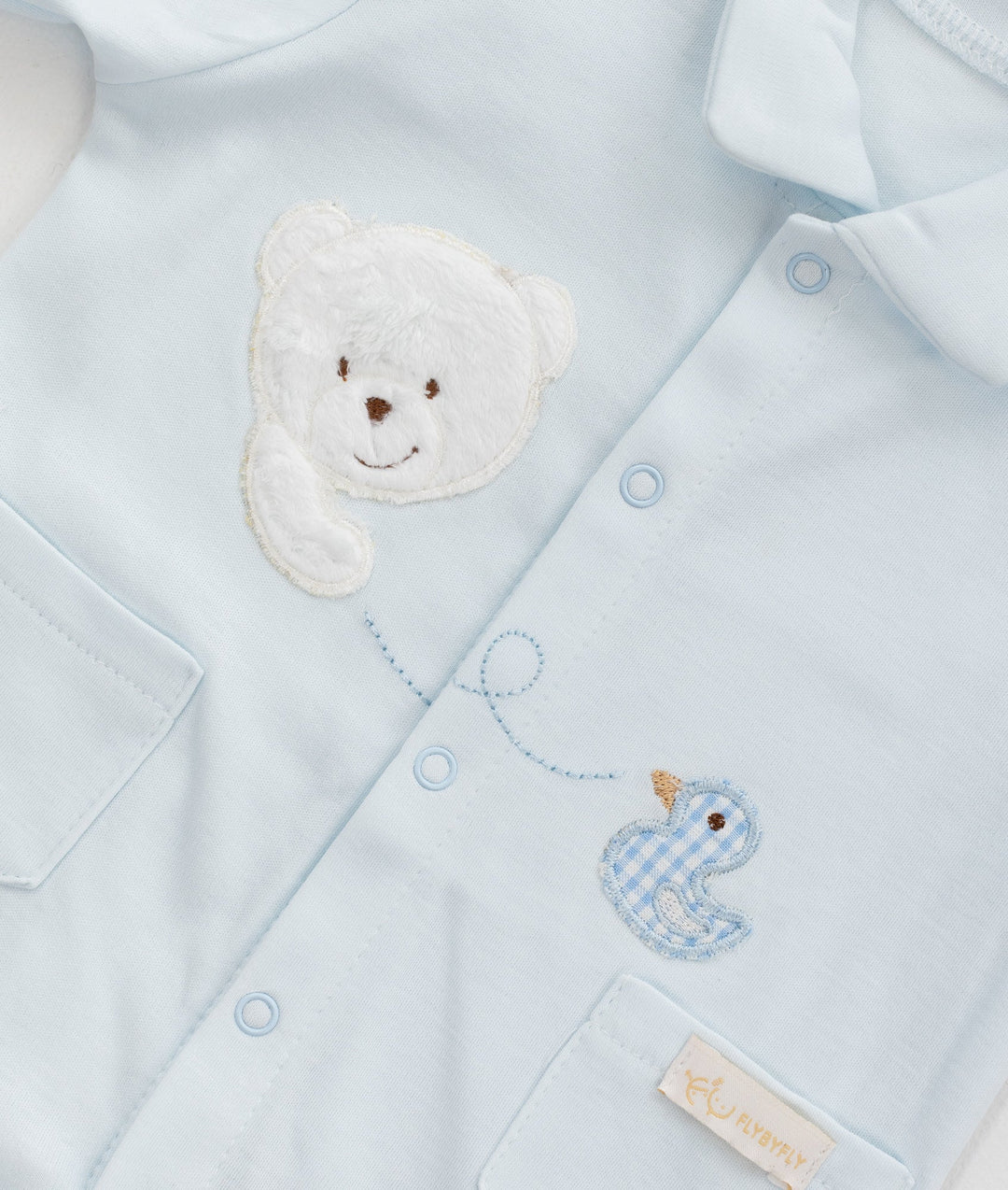 Bear Jumpsuit & Hanger Set - Blue