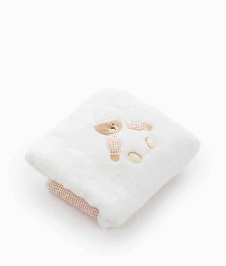 Bear Towel & Rattle Set - Beige