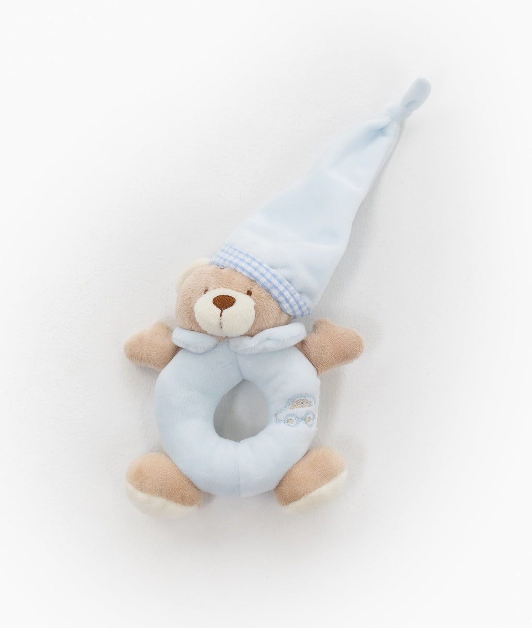 Bear Towel & Rattle Set - Blue