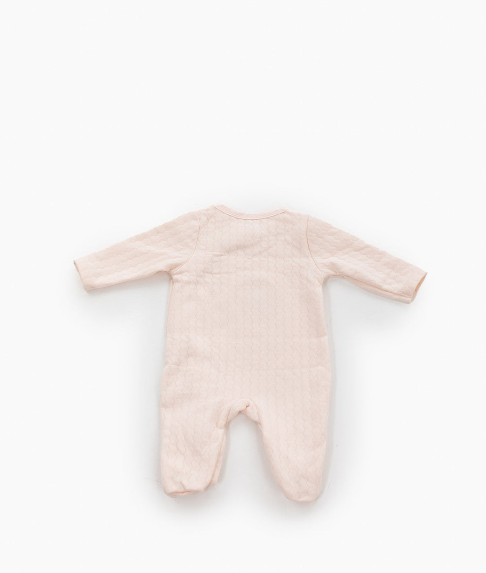 Cotton Jumpsuit & Hanger Set - Pink