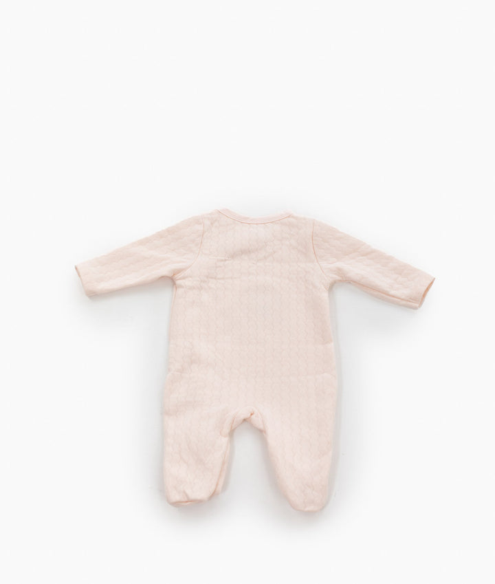 Cotton Jumpsuit & Hanger Set - Pink