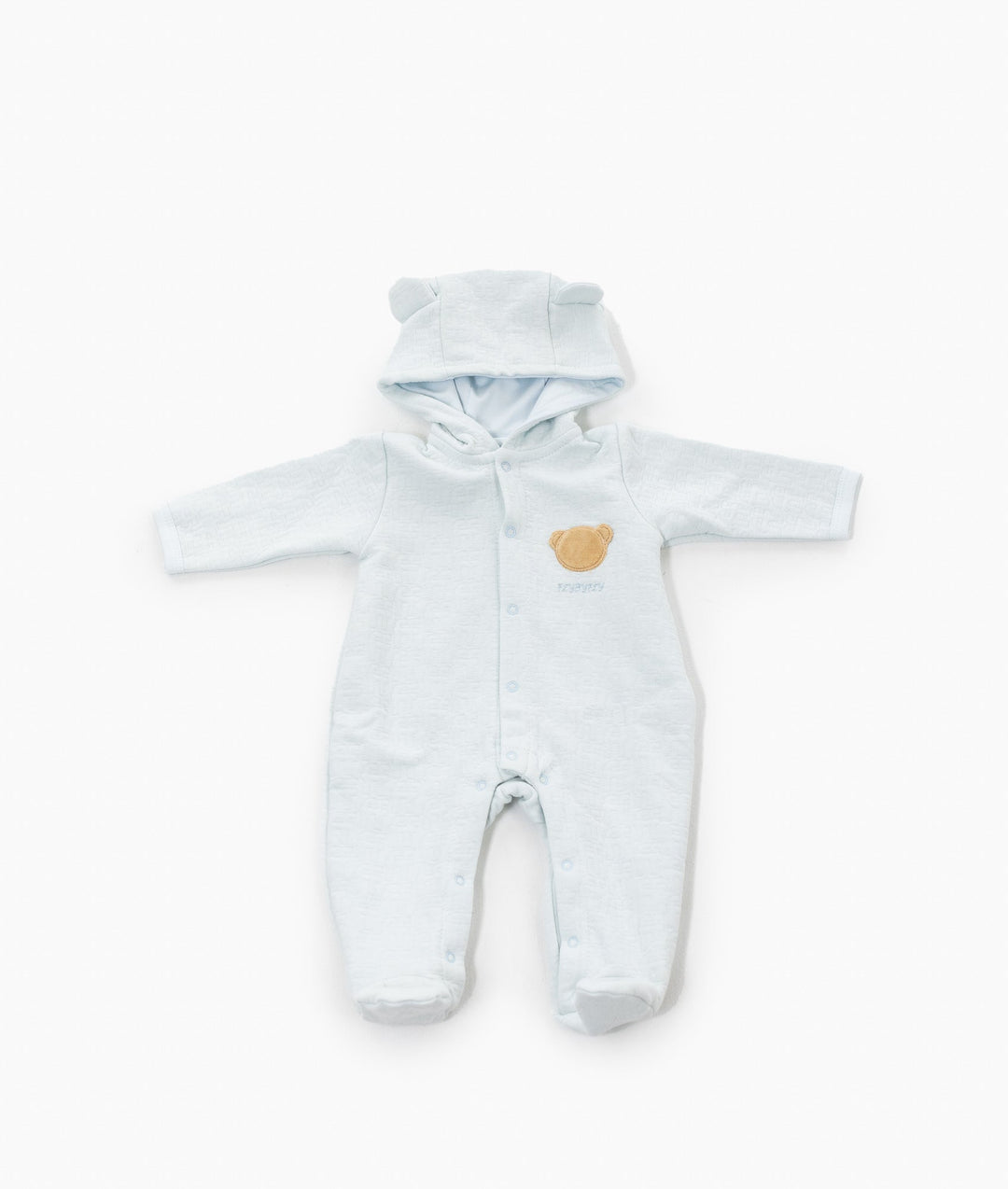 Hooded Bear Jumpsuit - Blue