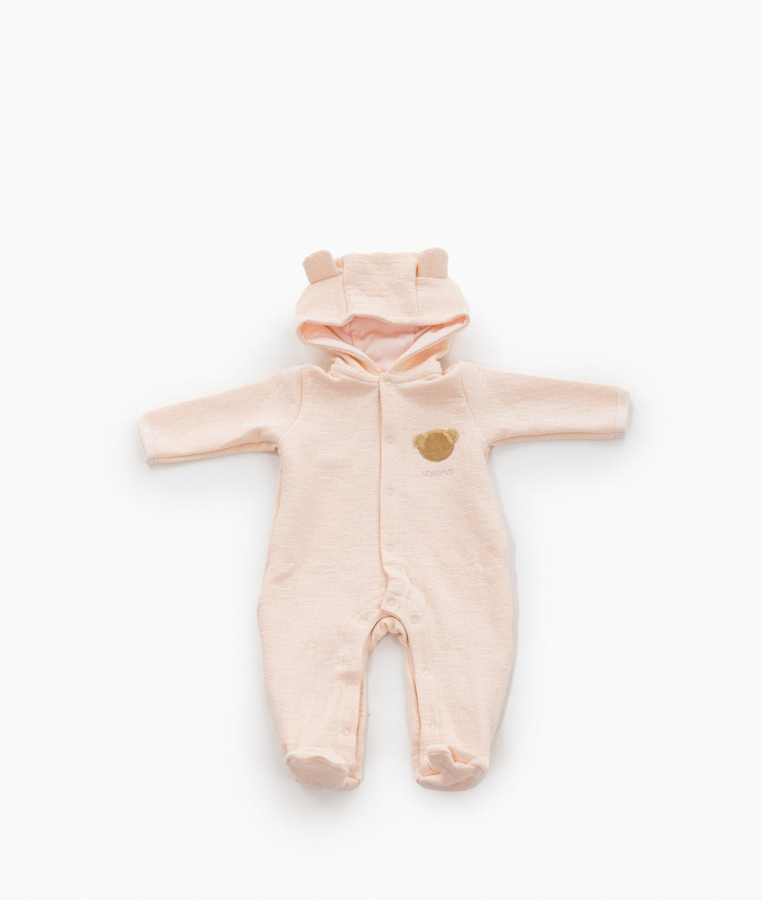 Hooded Bear Jumpsuit - Pink