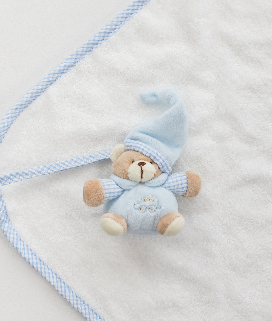 Hooded Towel with Mitt & Toy - Blue