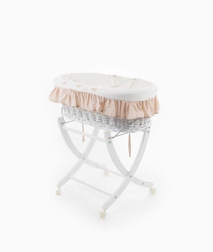 Moses Basket & Stand Set - Beige