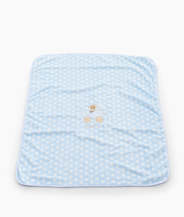 Polka Dot Blanket - Blue