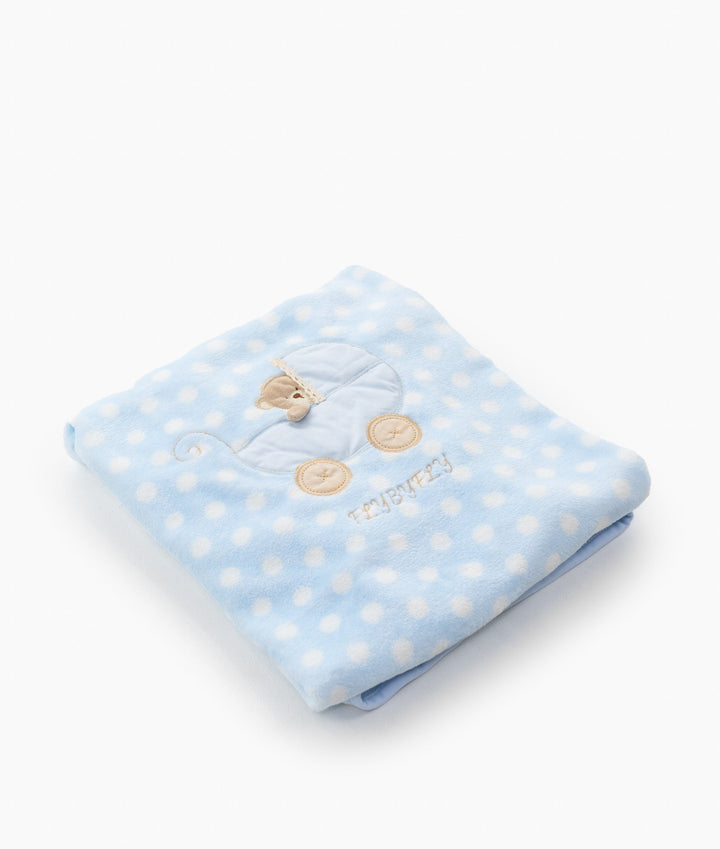 Polka Dot Blanket - Blue