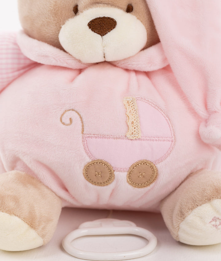 Pull String Musical Bear - Pink