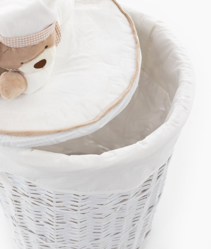 Round Laundry Basket Set - Beige