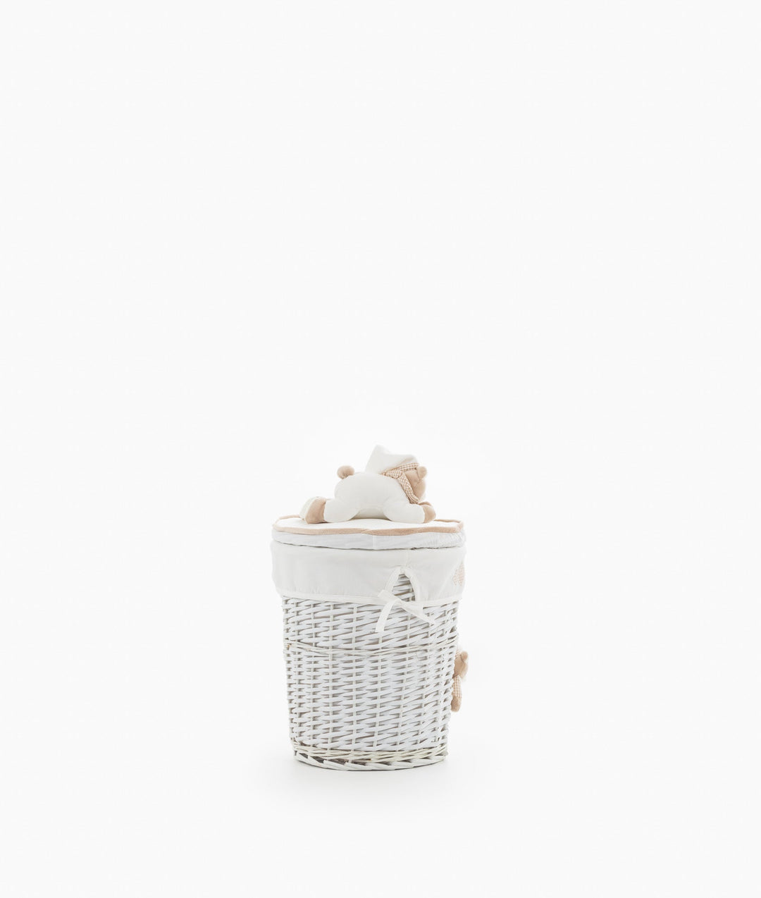 Round Laundry Basket Set - Beige