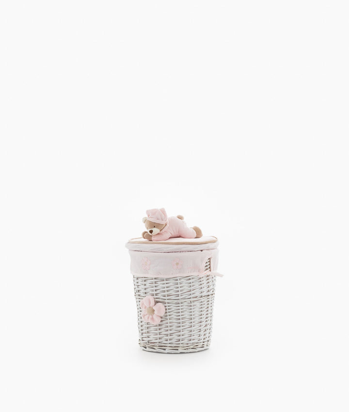 Round Laundry Basket Set - Pink