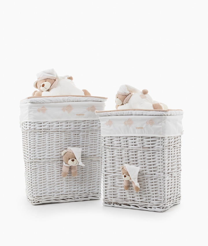 Square Laundry Basket Set - Beige