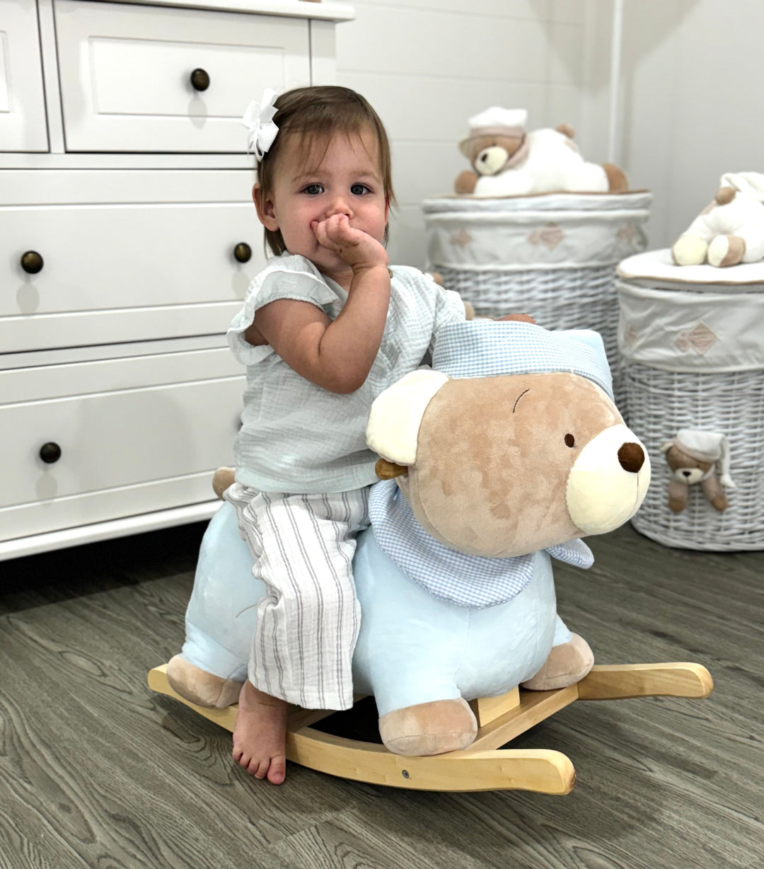 Teddy Bear Rocker - Blue